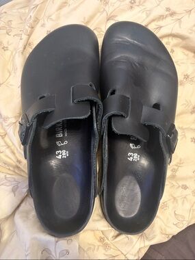 Birkenstock Boston Leather Slip-On Clogs with Buckle